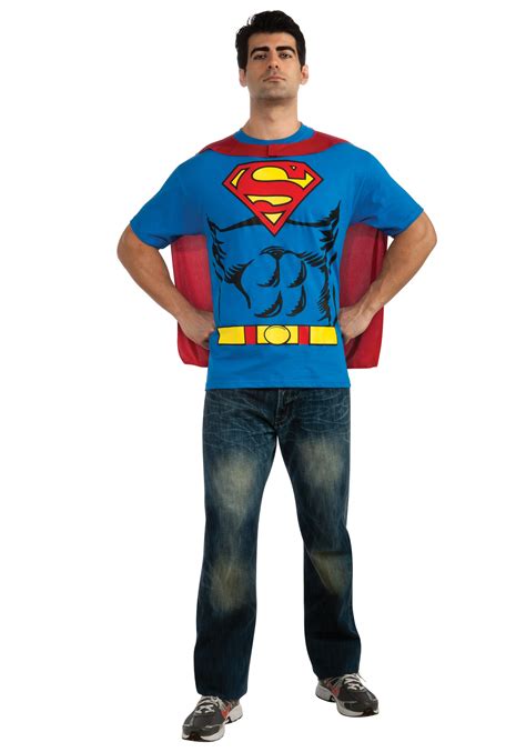Superman T-Shirt/Cape Costume for Adults