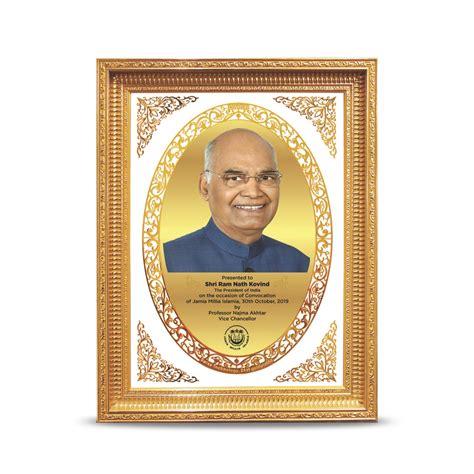 Golden Felicitation Frame in Double Glass with Image & Matter Printed ...