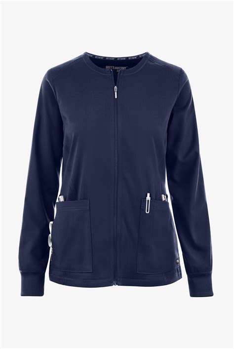 Grey's Anatomy Spandex STRETCH Gianna Women's 5-Pocket Zip Front Scrub ...