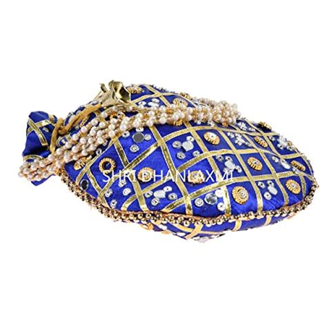 Buy Shri Dhanlaxmi Blue matka potli bags for women potli handbags at ...