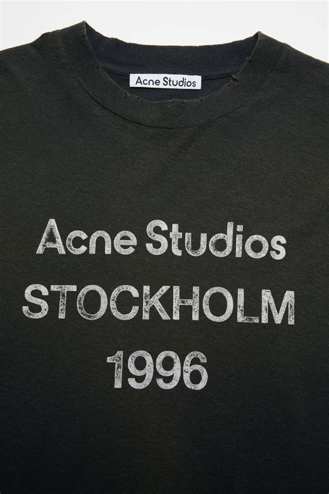 Acne Studios - Logo t-shirt - Relaxed fit - Faded black