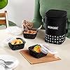 Buy Borosil Kube Black Borosilicate Color Glass Lunchbox with Bag | 3 ...