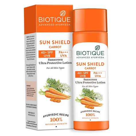 Buy SUN SHIELD CARROT 40+SPF Sunscreen Lotion Online at Best Price ...