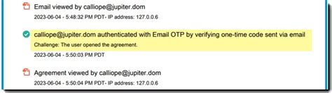 One Time Password via Email