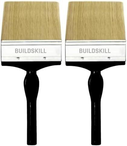 Buildskill Paint Brushes, 2-piece Wall Painting Brush Set (1"), Smooth ...