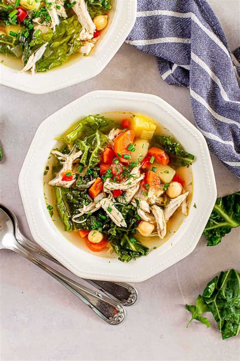Healthy Chicken Soup With Kale - The Yummy Bowl