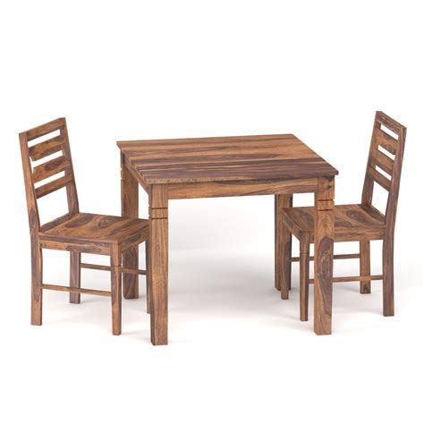 Prados Sheesham Wood Two Seater Dining Set in Honey Finish– WOODPEEL ...