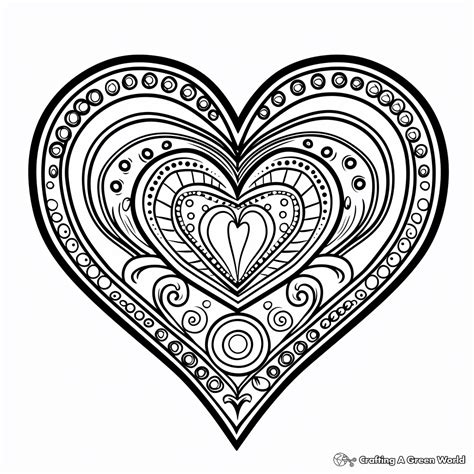 Printable Heart Coloring Pages