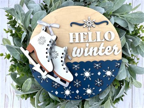 Hello Winter 12 inch Round Paint Night, Giroux Woodworking Artisan ...
