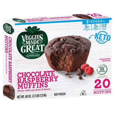 Keto Friendly Chocolate Raspberry Muffin — Veggies Made Great