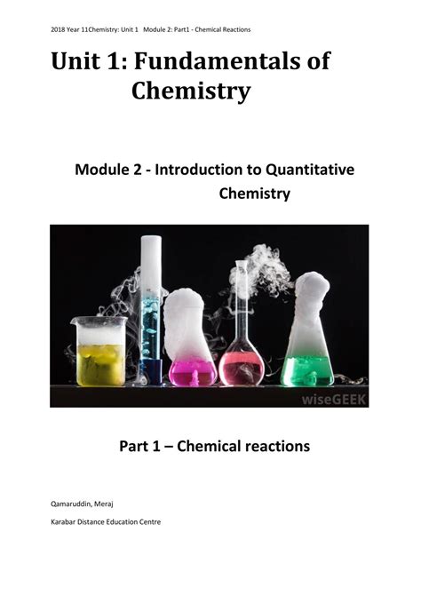 Image result for Quantitative Chemistry Experiments