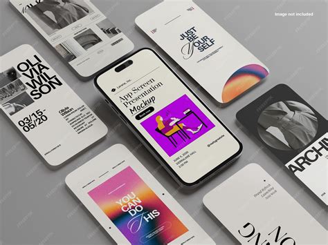 Phone screen presentation mockup | Premium PSD