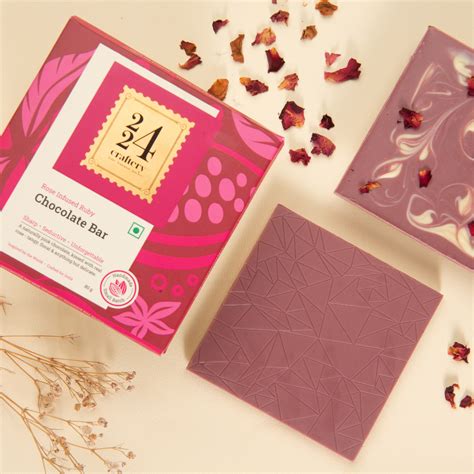 Rose Infused Ruby Chocolate Bar - 224craftery