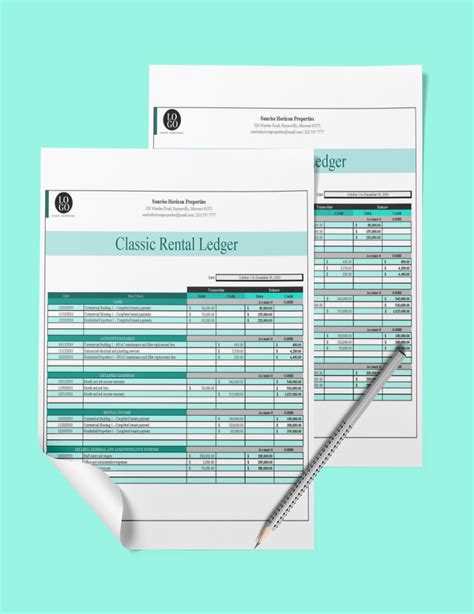 Rental Property Ledger Template - Google Sheets, Excel | Template.net