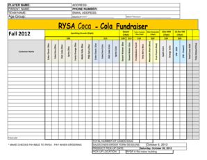 RYSA Coca-Cola Fundraiser 2012-2026 - Fill and Sign Printable Template ...