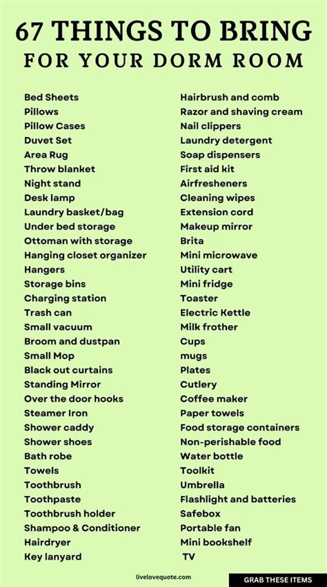 Best 12 The Ultimate Dorm Room Essentials Checklist: Everything You ...