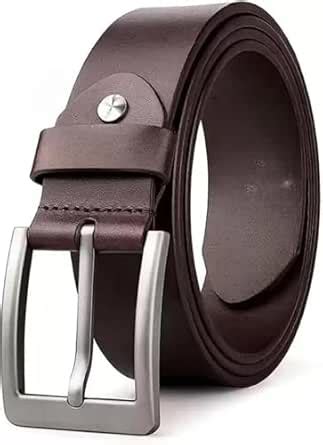 Buy KAEZRI Genuine Leather Brown Belt For Men | BROWN GENUINE LEATHER ...
