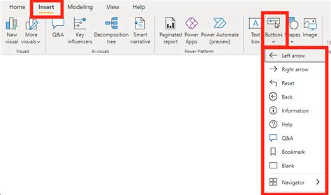 Image result for Using Buttons in Power Bi