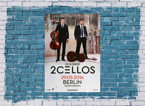 2Cellos - Thunderstruck , Berlin 2016 - Konzertplakat, US$ 27.16