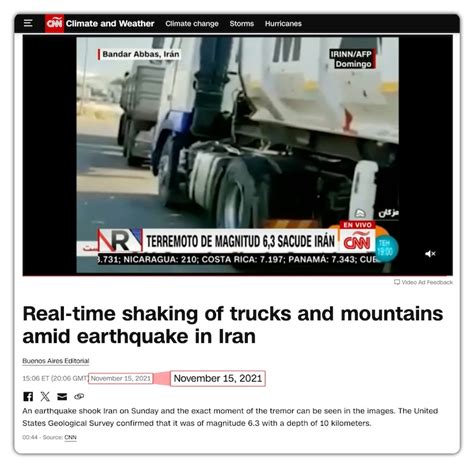 Fact Check: 2021 earthquake video shared as recent and linked to Iran's ...