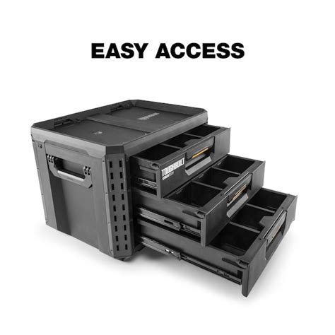 TOUGHBUILT STACKTECH XL 21-in W x 15.6-in H x 16-in D 3 -Drawer Plastic ...