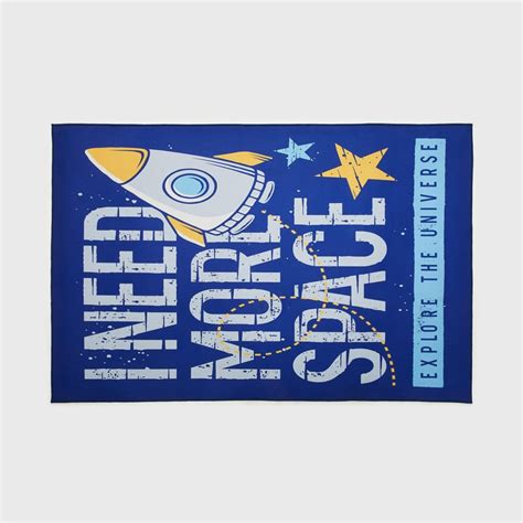 Buy Corsica Slate Kids Spaceship Printed Anti-Slip Carpet - 150x100cm ...