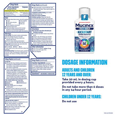 Mucinex Fast-max Kickstart Severe Cold & Flu Ages 12+ Menthol Flavored Liquid (6 fl oz) Delivery ...