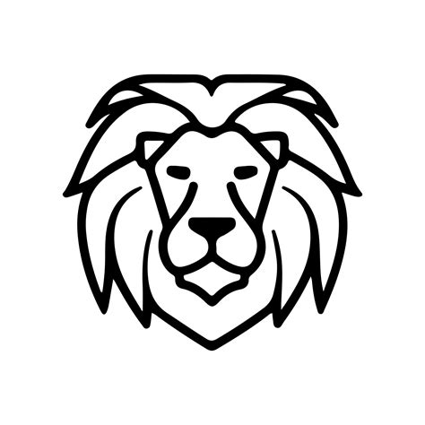 Lion head face logo silhouette black icon tattoo mascot hand drawn lion king silhouette animal ...