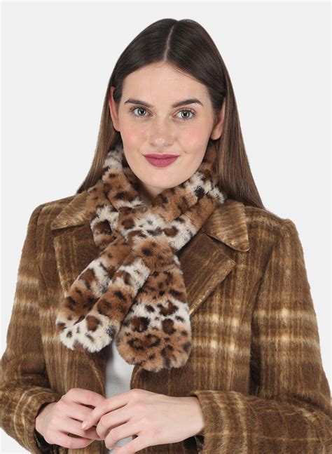 Buy Women Brown Printed Muffler Online in India - Monte Carlo