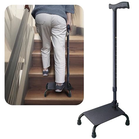Aliseniors Adjustable Stair Climbing Cane for Seniors, Step Assist Aid ...