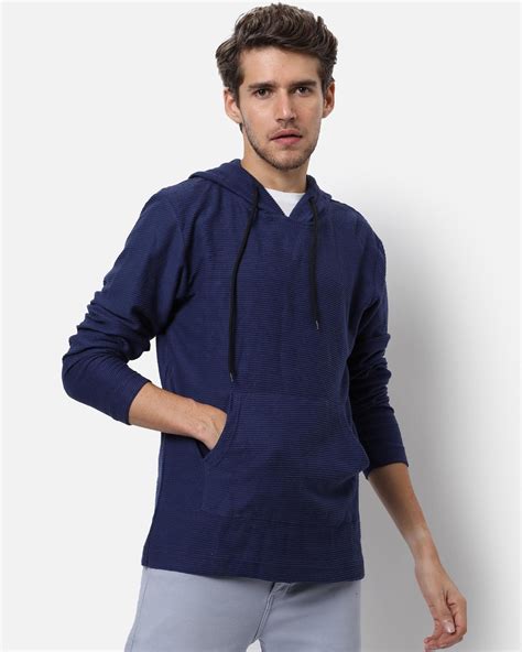 Buy Men's Blue Hooded Sweatshirt Online in India at Bewakoof
