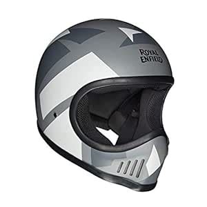 Royal Enfield Enduro Full Face Helmet with clear Visor Cool Grey, Size ...