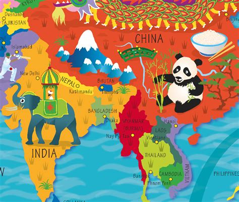 Asia Map for Kids 的图像结果