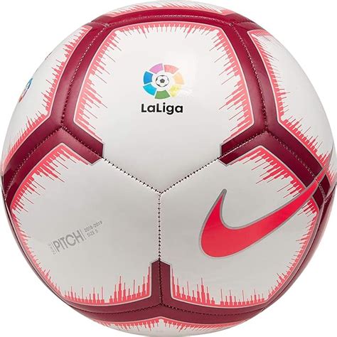 Nike Pitch Football, Unisex, SC3318-100, White/Pink Flash/Team Red, 5 ...