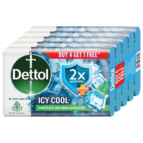 Buy Dettol Icy Cool Bathing Soap Bar With 3x intense cooling (625gm ...
