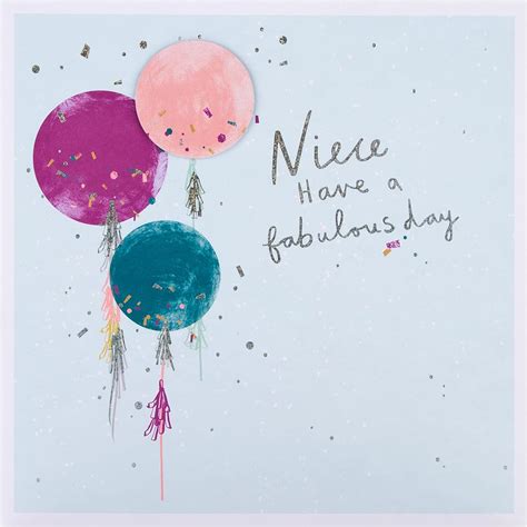 Buy Hallmark Large Birthday Card for Niece - Classic Multicoloured ...