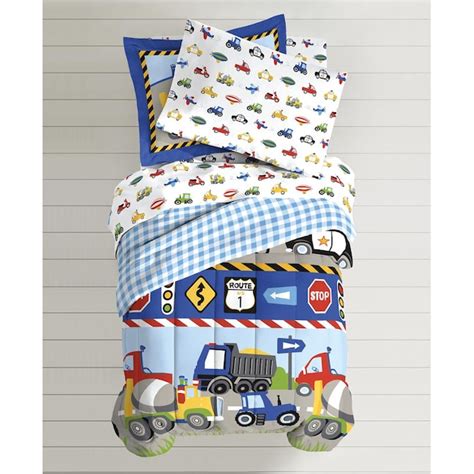 Dream Factory Trains and Planes 5-Piece Multi Twin Comforter Set at ...