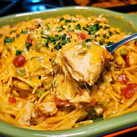 Chicken Spaghetti With Rotel And Velveeta recipe - Bite Blessin