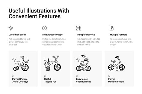 Bicycles Drawing Icons on Yellow Images Creative Store - 140483