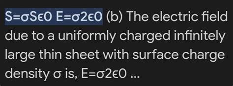 State Gauss’ theorem. Obtain an expression electric field at a point ...