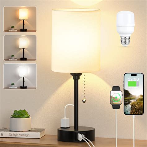 Small Bedroom Lamps 3 Color Temperatures - 2700K 3500K 5000K Bedside ...