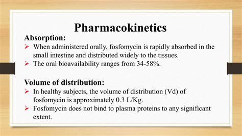 Fosfomycin pharmacokinetic, side effects, contraindications | PPTX