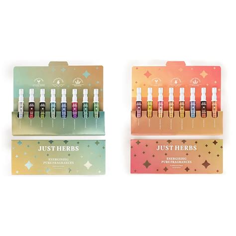 Just Herbs Unisex Adult Liquid Perfumes Trial Set of 8 x 3ml Fragrances ...
