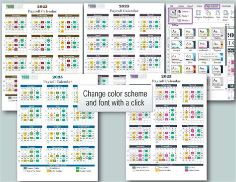 Downloadable Biweekly Payroll Calendar Template for 2025