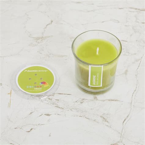 Buy Colour Connect Jasmine Scented Taper Jar Candle from Home Centre at ...