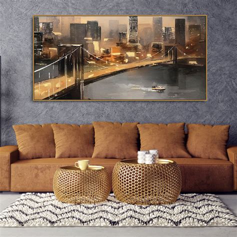 New York City Bridge Premium Canvas Wall Painting – Vibecrafts
