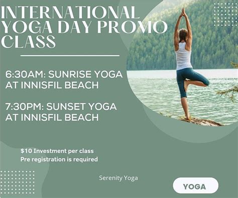International Yoga Day. Beach Sunrise & Sunset Yoga, Innisfil Beach ...