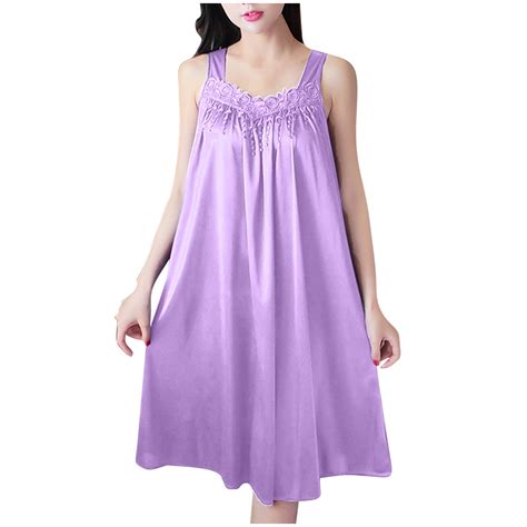 Womens Cotton Pajama on Clearance Satin Silk Nightgown for Women Soft ...