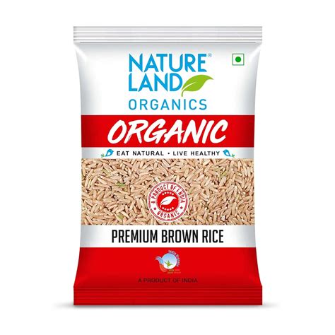 Natureland Organics Brown Rice Premium 1 Kg - Organic Healthy Rice ...