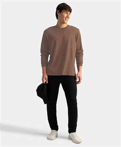 Buy Super Combed Cotton Rich Solid Round Neck Full Sleeve T-Shirt ...